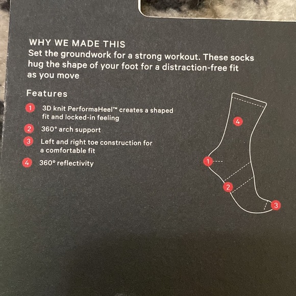 NWT Lululemon Power Stride Crew Sock *Reflective* Mens  arch support s… - Picture 12 of 13